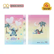 sun-star L型A4五夾層資料夾 史迪奇系列 史迪奇夏日海灘