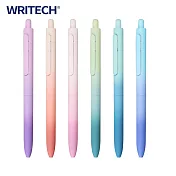 (6款1包)WRITECH W-0152 彈性漸變鋼珠筆0.5