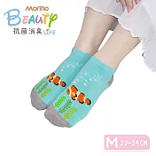 【Morino摩力諾】台製除臭襪_日韓風手繪造型船襪-小丑魚  綠色