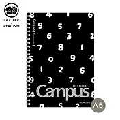 KOKUYO SOUSOU×Campus經典軟線圈筆記本8mm點線  (A5)-黑