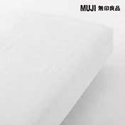 【MUJI 無印良品】柔舒水洗棉床包/SD/單人加大/ 柔白