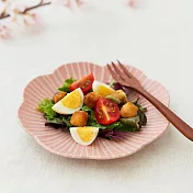 【日本Marusan Kondo】窯燒花形 陶瓷淺盤16.5cm ‧ 桃