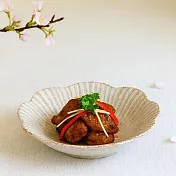 【日本Marusan Kondo】窯燒花形 陶瓷沙拉餐盤17cm ‧ 白