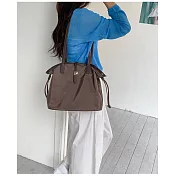 O-ni O-ni全新品精選優質牛津布拼接設計簡約百搭實用托特包(品質保證)(bag-6131) 咖啡色