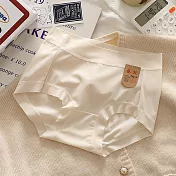 【唯蜜色】純色冰絲中腰薄款透蠶絲透氣女用三角褲 L 膚色