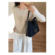 O-ni O-ni全新品精選優質皮革磨砂麂皮輕巧大容量休閒鬆弛感百搭大包包熱賣款(品質保證)(bag-6132) 黑色