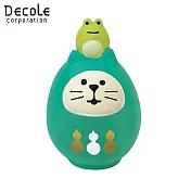 【DECOLE】concombre 開運色福貓達摩 開運綠色貓達摩