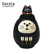 【DECOLE】concombre 開運色福貓達摩 開運黑色貓達摩