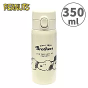 【日本正版授權】史努比 彈蓋型 保溫瓶 350ml 不鏽鋼保溫瓶/隨身瓶/保冷瓶/水壺 Snoopy/PEANUTS