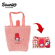 【日本正版授權】三麗鷗 雙層保冷 摺疊購物袋 環保袋 - 美樂蒂