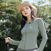 【AnZa】冰絲涼感輕薄防曬外套戶外運動上衣(4色)     FREE 灰綠