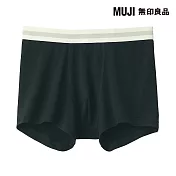 【MUJI 無印良品】男柔滑低腰拳擊內褲 S 黑色