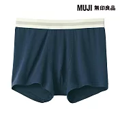 【MUJI 無印良品】男柔滑低腰拳擊內褲 S 深藍