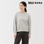 【MUJI 無印良品】女裏毛圓領衫 XL 淺灰