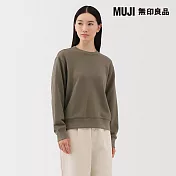 【MUJI 無印良品】女裏毛圓領衫 XXL 煙燻綠