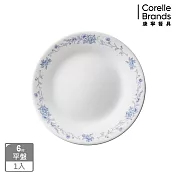 【美國康寧 CORELLE】優雅淡藍-6吋平盤