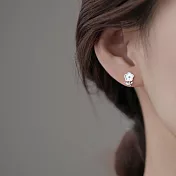 【水星記】日韓甜美搖曳生姿一朵花925銀針耳釘(19020)