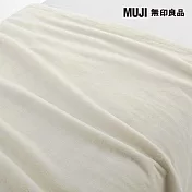 【MUJI 無印良品】再生聚酯暖纖毛厚手毛毯/D/象牙白成品尺寸:W180×L200 cm