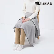 【MUJI 無印良品】棉絨毛針織膝上毯/灰色成品尺寸:W80×L130 cm