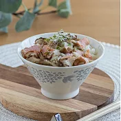 【日本Minoru】Lintu飛鳥花草 陶瓷餐碗300ml ‧ 白