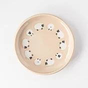 【日本Yamani】美濃燒｜綿羊 釉燒陶瓷深盤16.8cm ‧ 粉