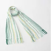 【日本ORIM今治毛巾】輕柔透氣紗 流蘇條紋 今治薄圍巾 ‧ 萌綠