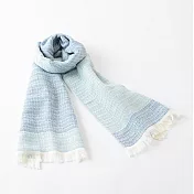 【日本ORIM今治毛巾】美濃和紙 透氣流蘇圍巾 ‧ 露藍