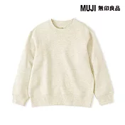 【MUJI 無印良品】兒童裏毛圓領衫 120 淺米