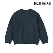 【MUJI 無印良品】兒童裏毛圓領衫 110 深藍