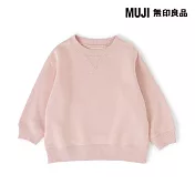 【MUJI 無印良品】幼兒容易穿脫裏毛圓領衫 80 煙燻粉
