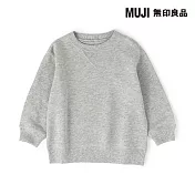 【MUJI 無印良品】幼兒容易穿脫裏毛圓領衫 80 灰色