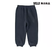 【MUJI 無印良品】幼兒高腰裏毛休閒褲 80 深藍