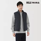 【MUJI 無印良品】男輕量羽絨可攜式立領背心 M 暗藍