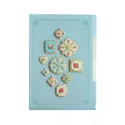 【日本Green Flash】甜點藝術家KUNIKA聯名 三層資料夾A5 ‧ 藍色