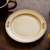 【日本Aito製作所】美濃燒｜窯燒釉葉 陶瓷餐盤20cm ‧ 焦褐