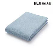 【MUJI 無印良品】柔軟薄型小浴巾/ 藍色