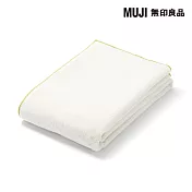 【MUJI 無印良品】彩色布邊小浴巾/ 象牙白