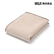 【MUJI 無印良品】彩色布邊手巾/ 米色