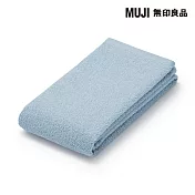 【MUJI 無印良品】柔軟薄型運動毛巾/ 藍色