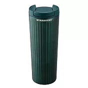 [星巴克]森林綠直紋不鏽鋼杯