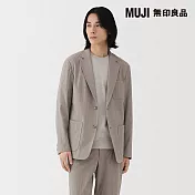 【MUJI 無印良品】男起毛彈性外套 S 摩卡棕