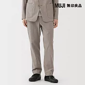 【MUJI 無印良品】男起毛彈性無打褶褲 S 摩卡棕