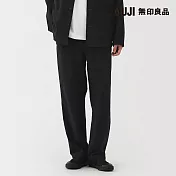【MUJI 無印良品】男縱橫彈性起毛人字紋褲 S 黑色