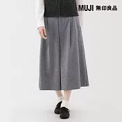 【MUJI 無印良品】女縱橫彈性起毛八分褲 S 灰色