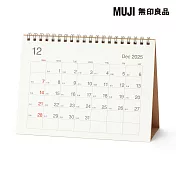 【MUJI 無印良品】蔗渣紙週日開始的六輝月曆.中/2025年12月~2026年12月/桌上型約145x200mm