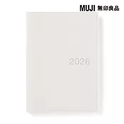 【MUJI 無印良品】月週筆記本/2025年12月開始/白灰.A6白灰/A6
