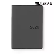 【MUJI 無印良品】月週筆記本/2025年12月開始/深灰.B6深灰/B6