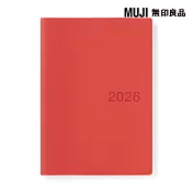 【MUJI 無印良品】月週筆記本/2025年12月開始/紅.A5紅色/A5