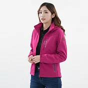 【遊遍天下】女款GlobeTex防水防風保暖刷毛軟殼外套(GJ23046) M 山茶紅