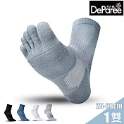 蒂巴蕾 足科5趾勁-氣墊消臭五趾襪 男款 (不卡肉) 中灰色
